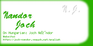 nandor joch business card